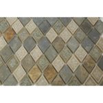 Art Glass Rustic Slate Diamond