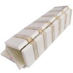 Heraldry White Thassos With Mother Of Pearl Line