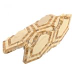 New Era Crema Marfil Long Hexagon With Golden Travertine & Crema Marfil