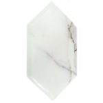 Elongated Beveled Hexagon Calacatta