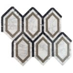 New Era White Carrara Long Hexagon With Lagos, White Carrara, Black