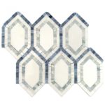 New Era Thassos Long Hexagon With Ming Green, Thassos, Lin Blue