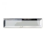Silver Finish Mirror Glass W/Beveled Edges 2″ X 8″
