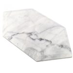 Elongated Beveled Hexagon White Carrara