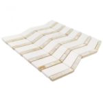 Heraldry White Thassos With Mother Of Pearl Line