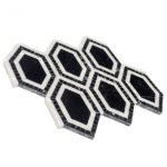New Era Asian Black Long Hexagon With Asian Statuary