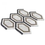 New Era White Carrara Long Hexagon With Lagos, White Carrara, Black