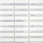 Bamboo Pattern White Thassos Blue Celeste Line