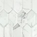Elongated Beveled Hexagon Calacatta