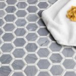 Honeycomb Burlington Gray & White Thassos
