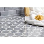 Honeycomb Burlington Gray & White Thassos