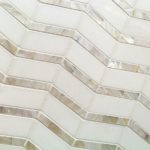 Heraldry White Thassos With Mother Of Pearl Line