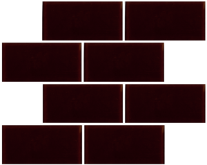 Ruby Red 3″ X 6″ Subway Glass