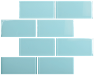Sky Blue 3″ X 6″ Subway Glass