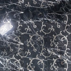 Inlay Nero Marquina Stainless Steel Inlay 24X24