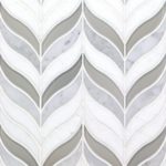 Botanic Winter – White Carrara, White Thassos Iridescent White Glass