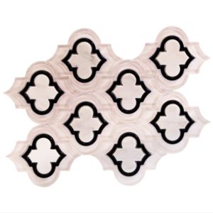 Mj Emblem Super White Polished, Black Line Asian Statuary