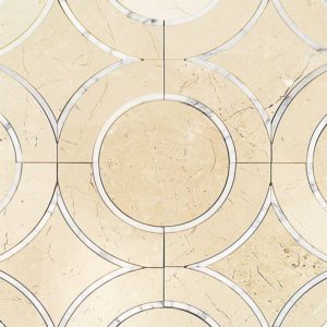 Mj Star 2.0 Crema Marfil With Calacutta Line & Crema Marfil Circle