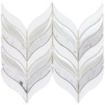 Botanic Winter – White Carrara, White Thassos Iridescent White Glass