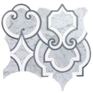 Mj Lemuria – White Thassos, White Carrara Bardiglio Imperiale