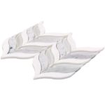 Botanic Winter – White Carrara, White Thassos Iridescent White Glass