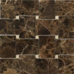 Wideweave Dark Emperador With Crema Marfil Dot