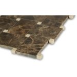 Wideweave Dark Emperador With Crema Marfil Dot