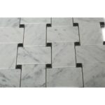 Wideweave White Carrara With Black Dot