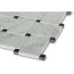 Wideweave White Carrara With Black Dot