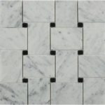 Wideweave White Carrara With Black Dot