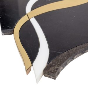 Mj Careen – Nero Marquina, Saint Laurent, Brass Asian Statuary