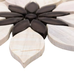 Mj Rain Flower – Wooden Beige, Taupe Beige Glass
