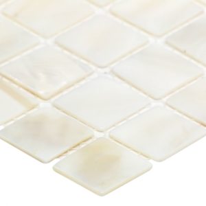 Pearl White Flat 1X1 Squares