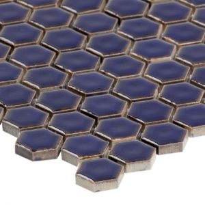 Simple Rimmed Hexagon Cobalt