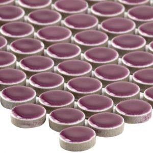 Simple Rimmed Penny Rounds Plum