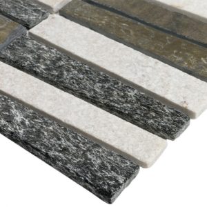 Vision Trapezoid Black, White & Multicolored Quartz