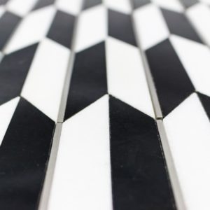 Polarized Chrome Line With White Thassos  Nero Marquina