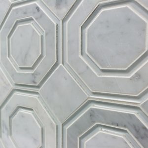Omni Hex White Carrara Super White Polished Line