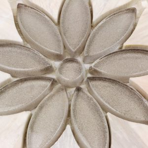 Mj Rain Flower – Wooden Beige, Taupe Beige Glass