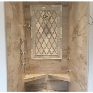 Wood Jet Argania Asian Statuary With Cream Gray Woodloock Gray Wood Dot