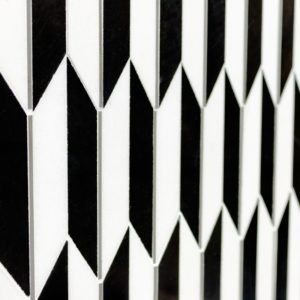 Polarized Chrome Line With White Thassos  Nero Marquina