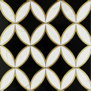 Kaleidoscope Oblique- Calacatta, Nero Marquina