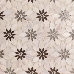 Mj Rain Flower – Wooden Beige, Taupe Beige Glass