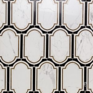 Ornato Pisa – Calacatta, Brass  Black Jade