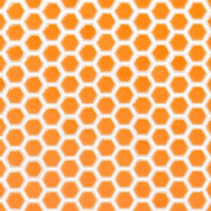 Simple Rimmed Hexagon Tangerine