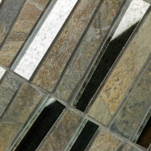 Vision Trapezoid Multicolored Quartz With Antique Mirror
