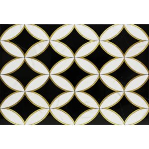 Kaleidoscope Oblique- Calacatta, Nero Marquina