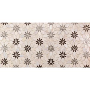 Mj Rain Flower – Wooden Beige, Taupe Beige Glass
