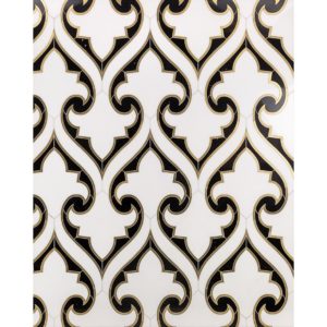 Shangri-La – White Thassos, Black Marble Brass