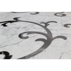 Inlay White Carrara Stainless Steel Inlay 24X24